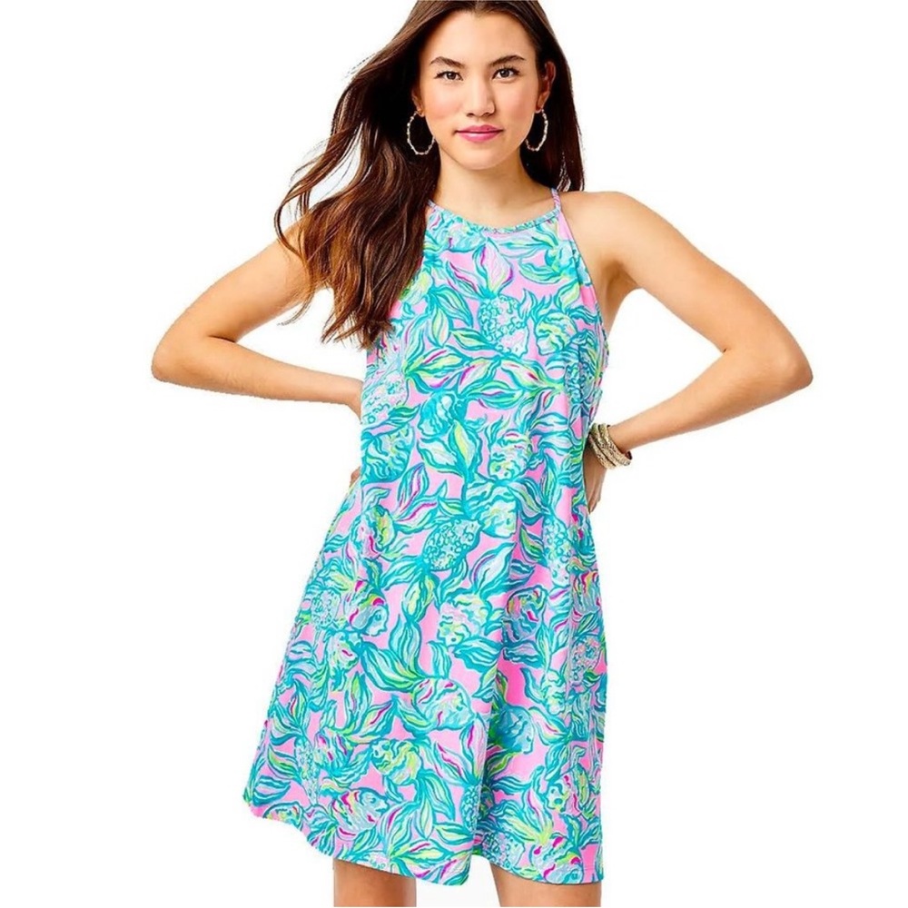Lilly Pulitzer Margot Swing Dress NWT XS Pelican Pink Off the Scales XSmall New